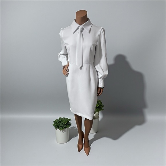 Fashion Nova White Long Sleeve Dress - Picture 4 of 9